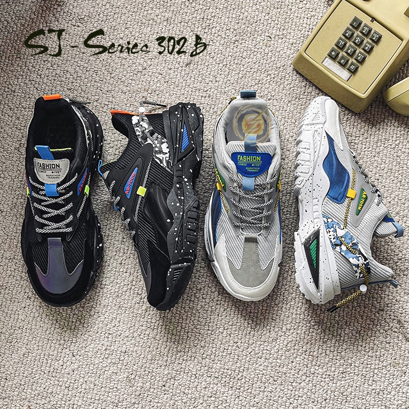 [OOS] Sepatu Sneakers Pria Keren dan Trendy Bua Nongkrong dan OOTD Kualitas Import Premium -302B