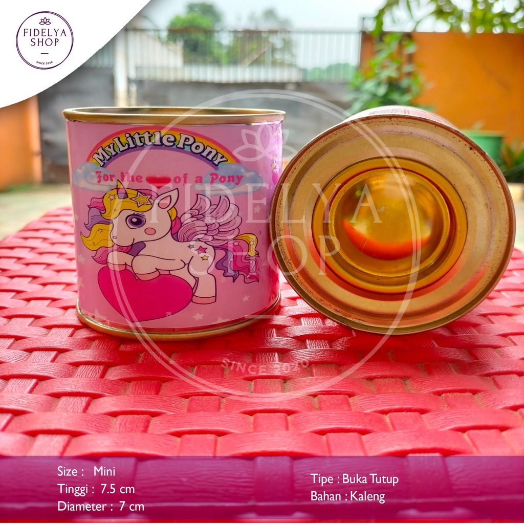 Celengan Kaleng Mini Buka Tutup Little Pony