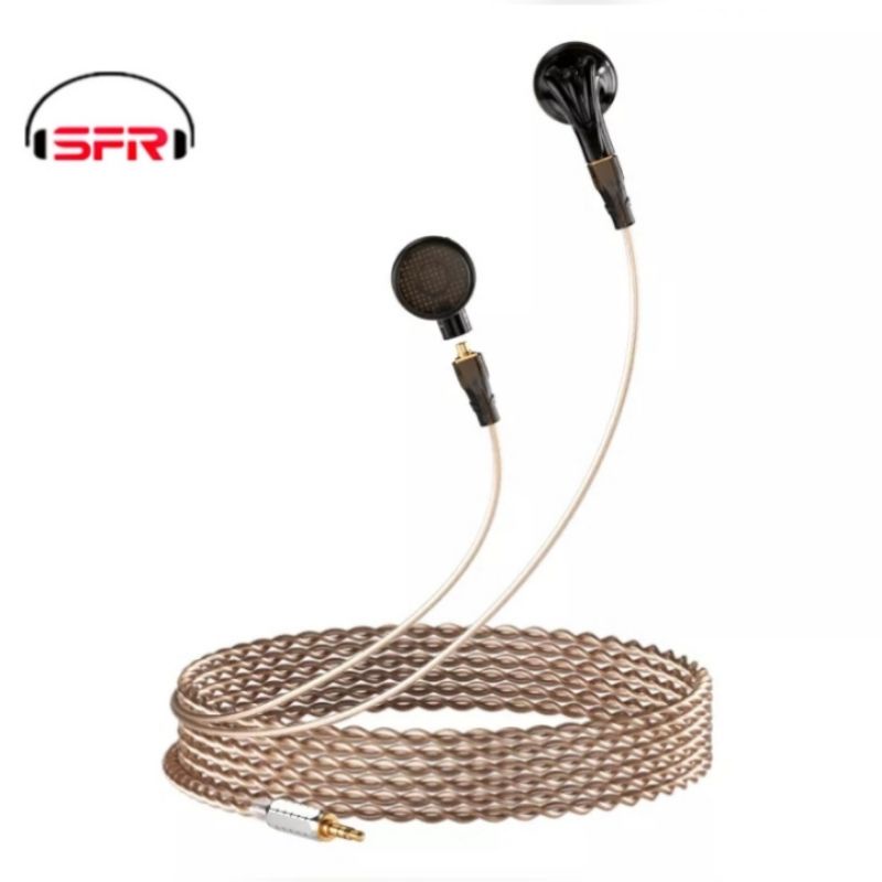 SENFER PT2021 Earphone 15Mm Tungsten Berlapis Diaphragm Di-Telinga Kepala Datar Earbud Resin Shell 6