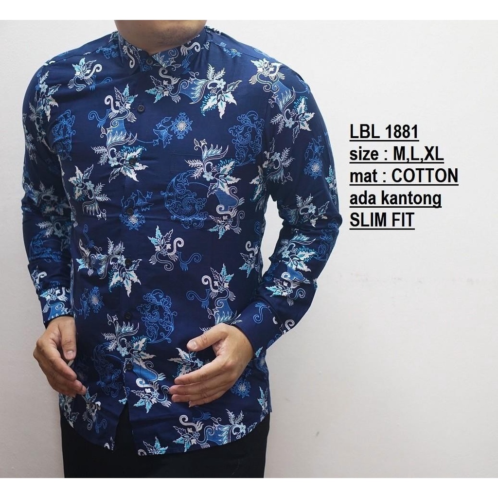 KEMEJA BATIK PRIA SLIM FIT BAJU BATIK PRIA SLIM FIT PREMIUM LBL1881