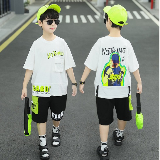 baju anak laki laki import Setelan Anak tanggung Usia-Umur SD SMP kartun NOTHING