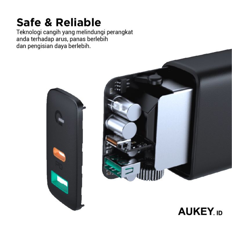 Aukey PA-D1 30W Charger Dual Port PD + Dynamic Detect