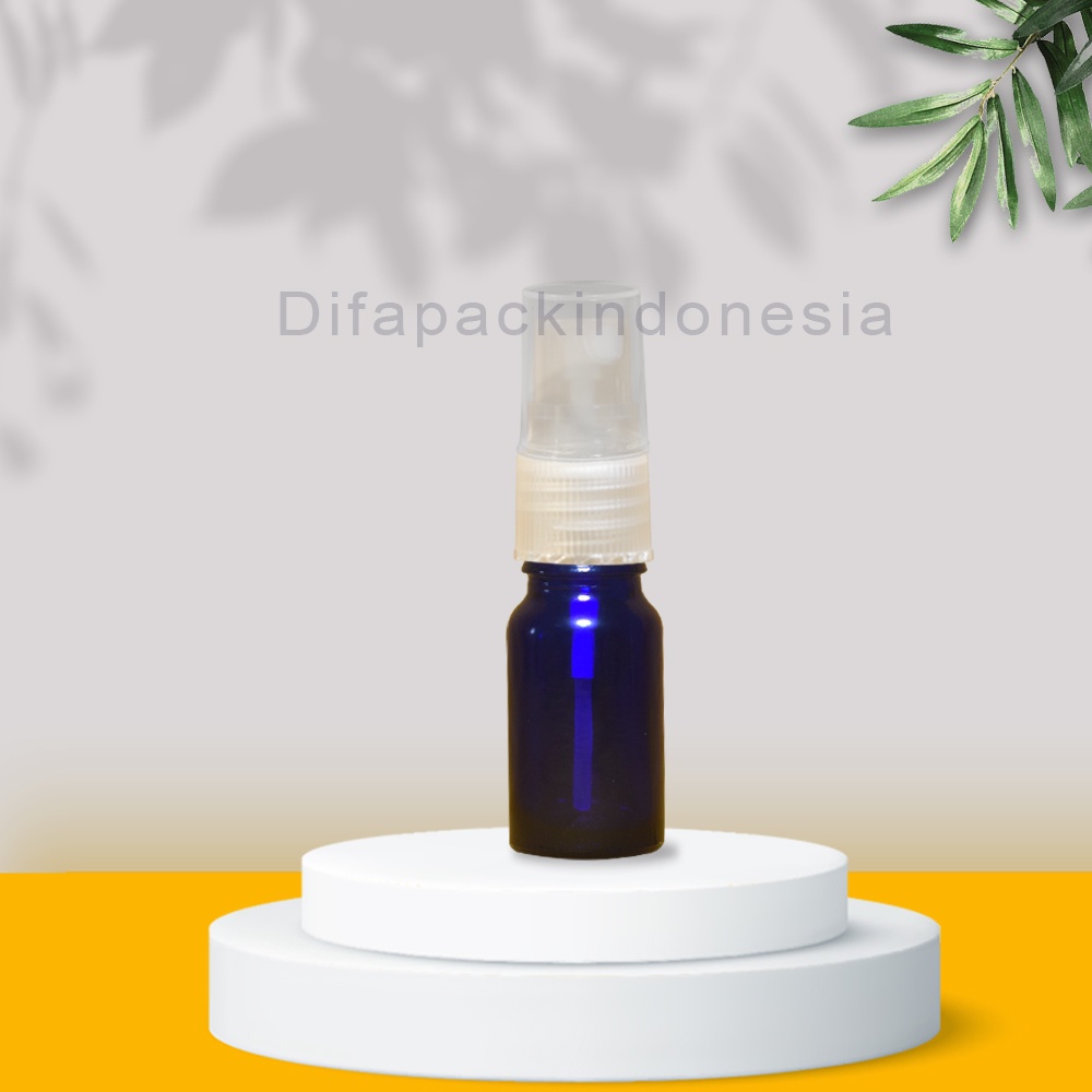 BOTOL SPRAY SERUM 10ML NATURAL BODY KACA BIRU TEBALLLL