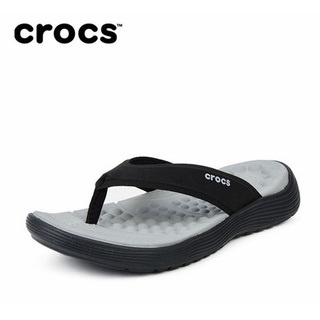 CLEARANCE SALE! Crocs Reviva Flip SKU 205473 Sandal Jepit Pria dan Wanita Leather Flip Sandal