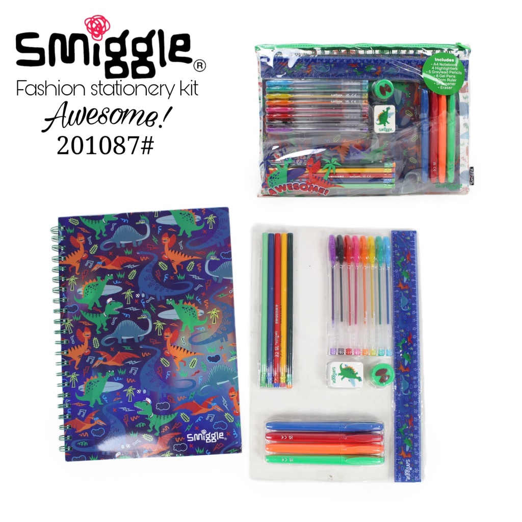 SMIGGLE Stationery Kit Pencil Case Gift Pack Set Dino / Unicorn / Ice cream