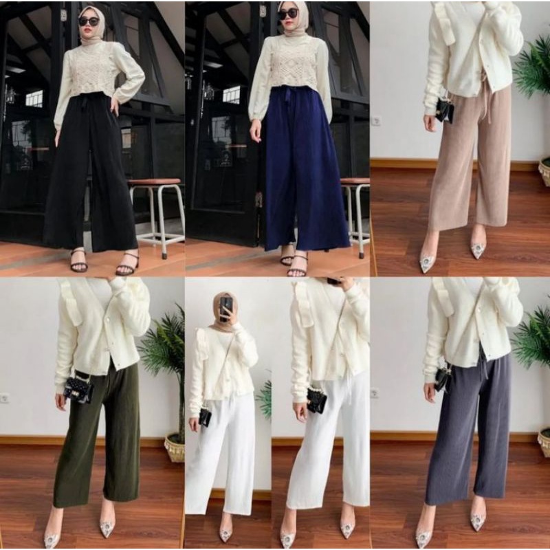 Celana Panjang Wanita CARGO KULOT SOFT JEANS SNOW CELANA KULOT CARGO WANITA PREMIUM