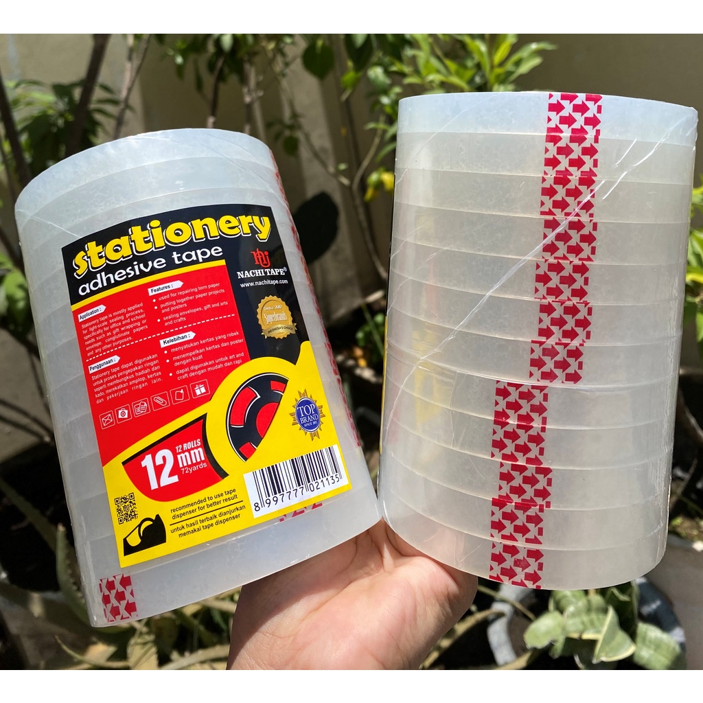 

(1 Biji) Isolasi kecil / Stationery tape NACHI 12 mm x 72 yard