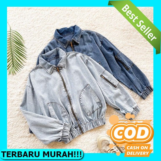 Jaket Jeans Wanita Crop Oversize Jaket Jeans Wanita Jumbo Korea Jaket Jeans Wanita Murah Jaket Levis