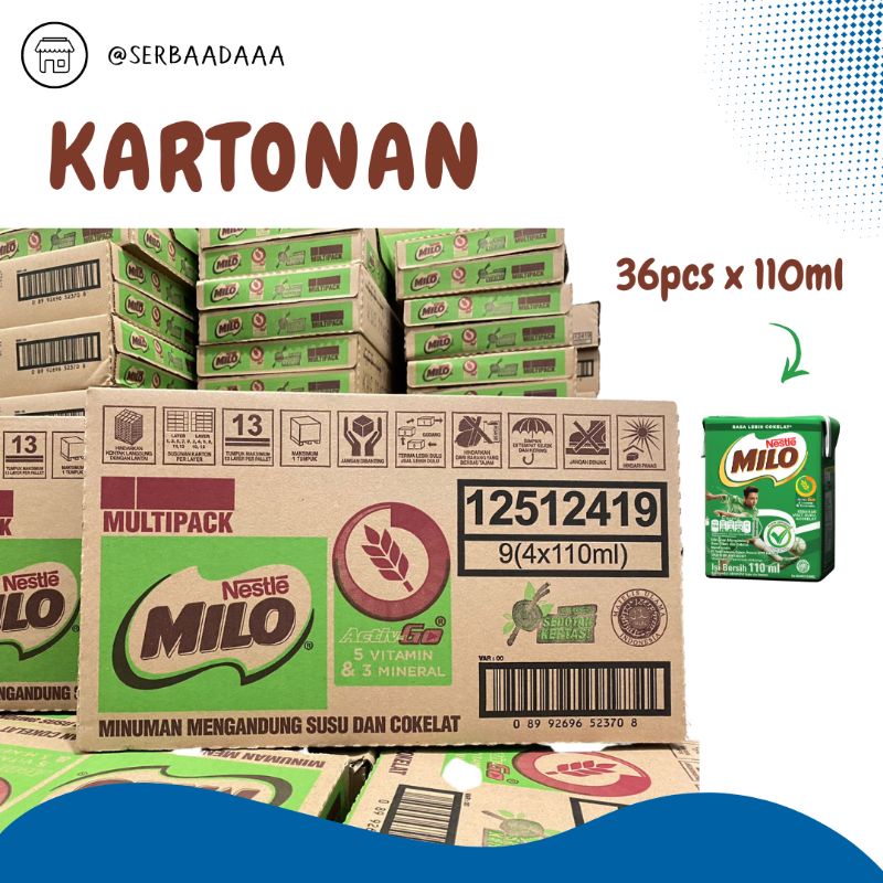 

Susu Milo UHT 110ml × 36Pcs Dus