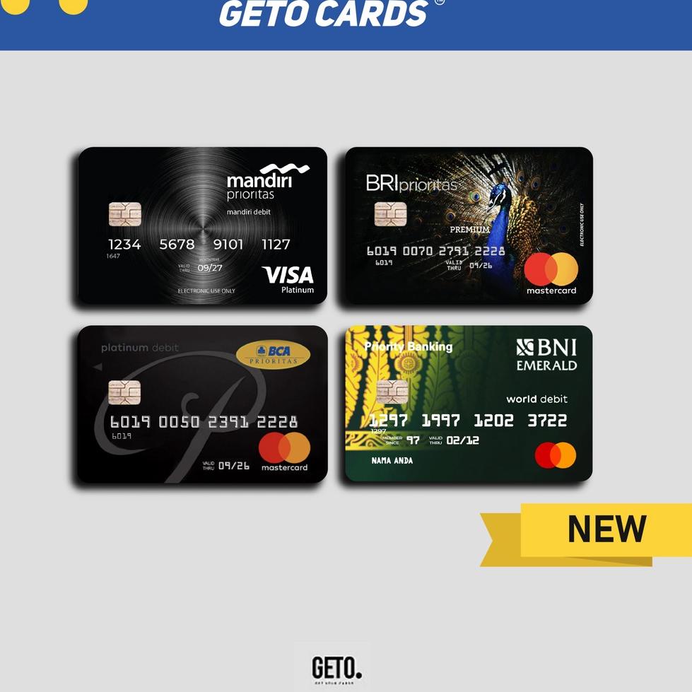 NEW FAKE KARTU ATM PRIORITAS (BCA-MANDIRI-BRI) | GETO CARDS (Skin/Sticker kartu ATM) ☑ 890