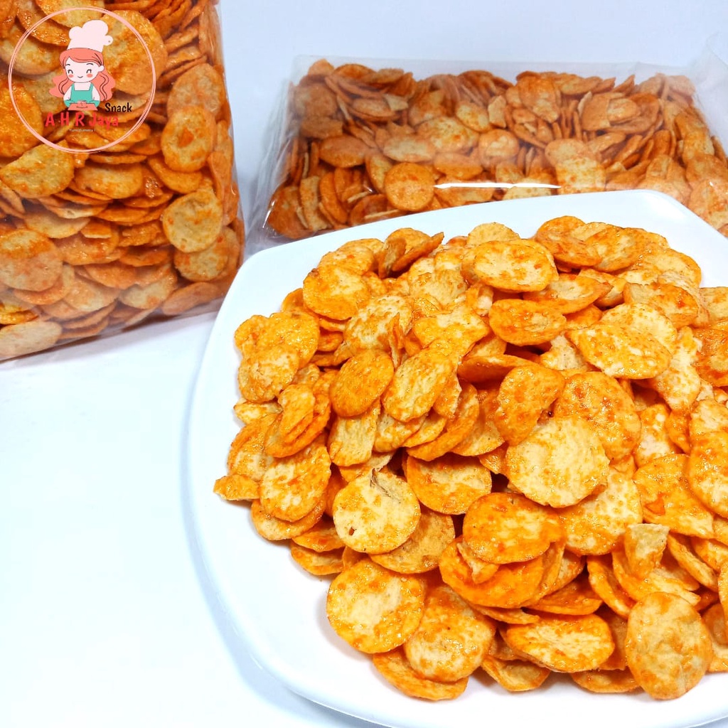 

Keripik Singkong Opak Mini Pedas Manis isi 250 GR / Keripik Opak Medan