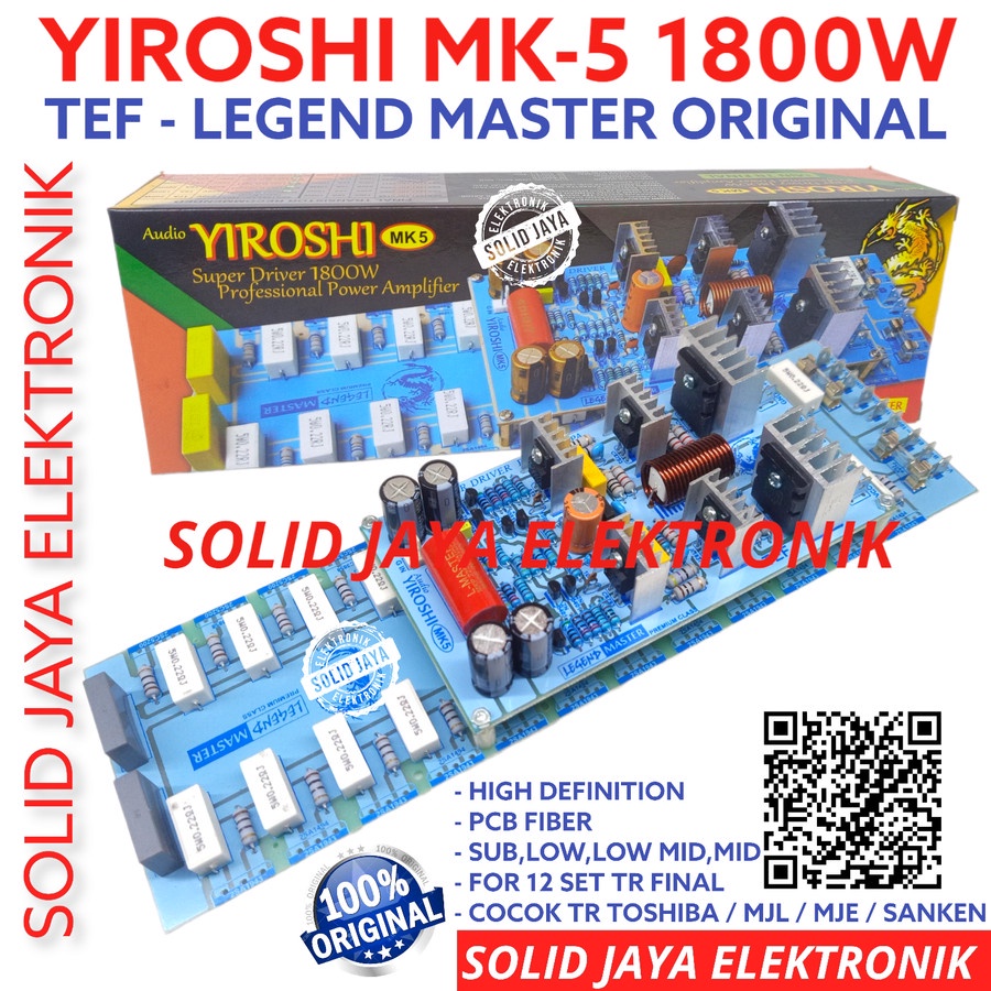 KIT DRIVER POWER YIROSHI MK 5 MK5 MK-5 POWER SUPER DRIVER AMPLIFIER LAPANGAN 1800W TANPA TRANSISTOR FINAL PROFESIONAL DRIVER MONO POWER AUDIO SOUND SYTEM LAPAGAN LEGEND MASTER ASLI ORI ORIGINAL