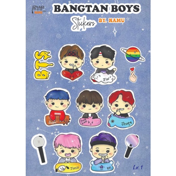 Stiker BTS Lucu Anime Kartun