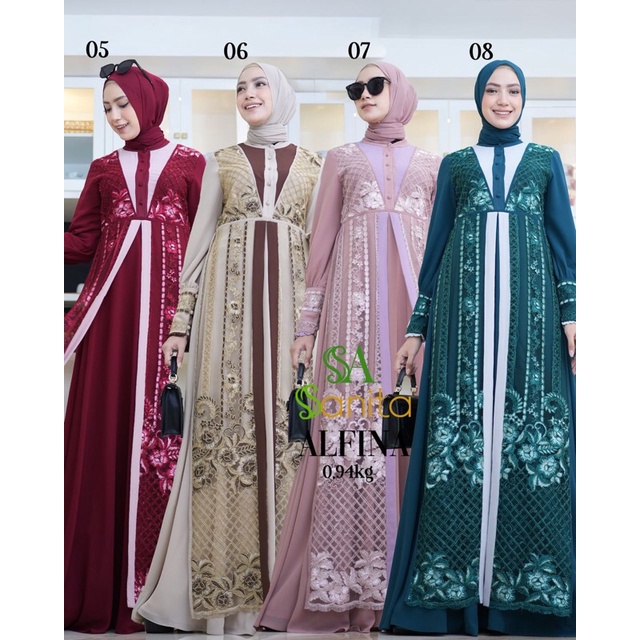 Alfina Dress Original By Sanita (READY SIAP KIRIM)