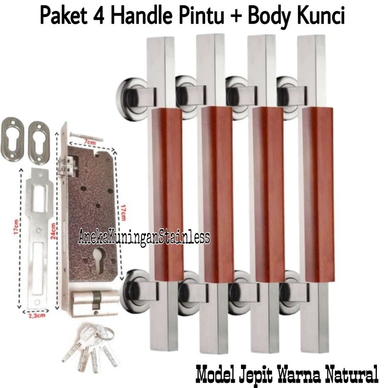 paket 4 handle pintu rumah 33cm set body kunci tarikan gagang pintu rumah minimalis handel hendel pintu rumah model jepit kunci pintu rumah murah berkualitas