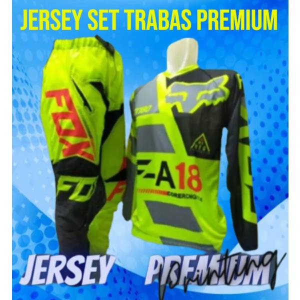 JERSEY SET TRABAS ((PREMIUM)) DEWASA,.BAJU TRAIL MOTOR CROSS MOTOR TRAIL, OLAHRAGA SEPEDA SETELAN JE
