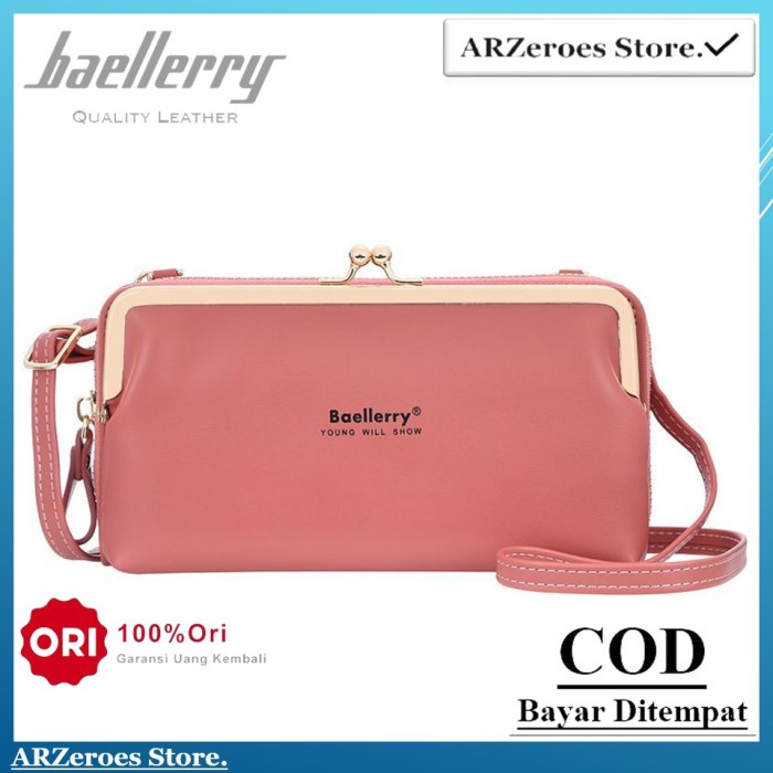 tas hp wanita Tas Handphone Wanita Tas Selempang Wanita BAELLERRY N8102 ORI - Orange J8Q5 TERBARU EX