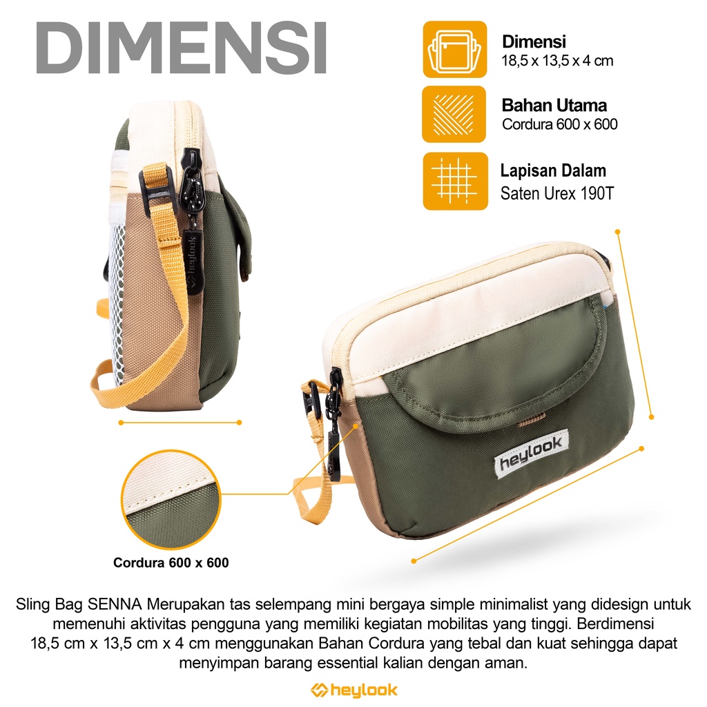 HEYLOOK Project - Sling Bag SENNA Pouch Wallet Sling Phone Pria Wanita Sling Pouch