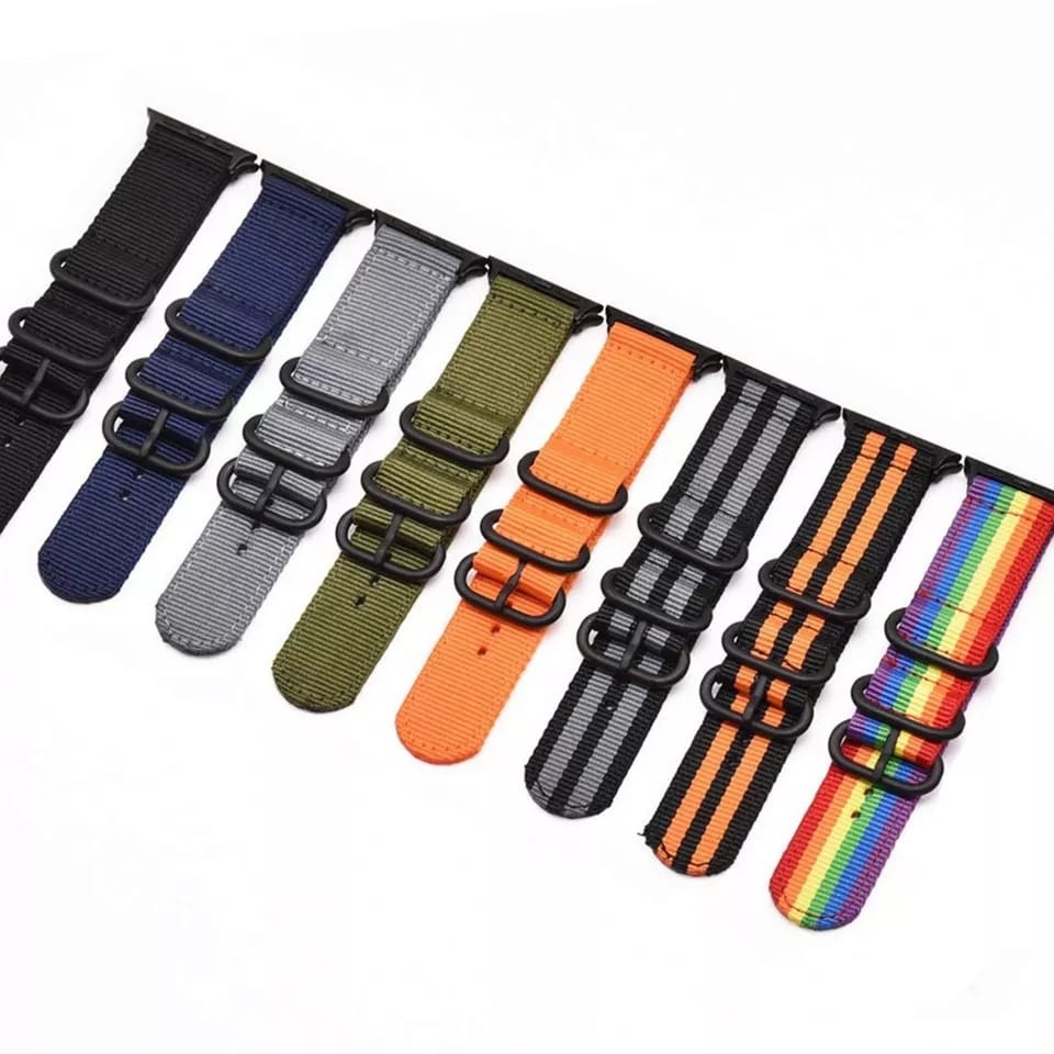 Tali Jam Nato Nylon Apple Watch series 1 2 3 4 5 6 7 Strap Band 38mm 40mm 41mm 42mm 44mm 45mm 49mm