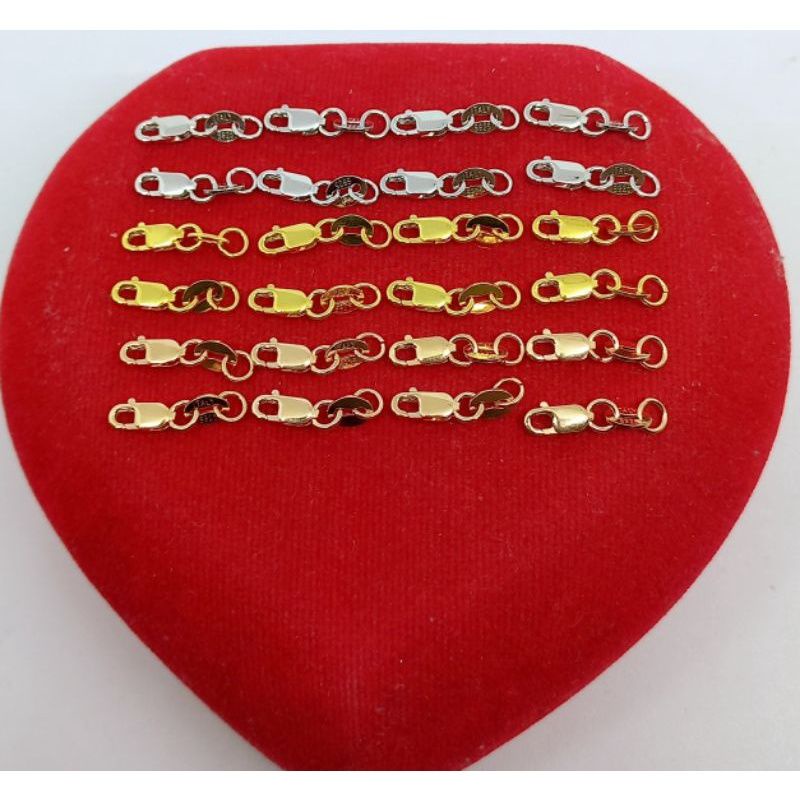 KOKOT/PENGAIT PERAK 925 ASLI SILVER LAPIS EMAS/PENGAIT KALUNG DAN GELANG/ASLI SILVER 925