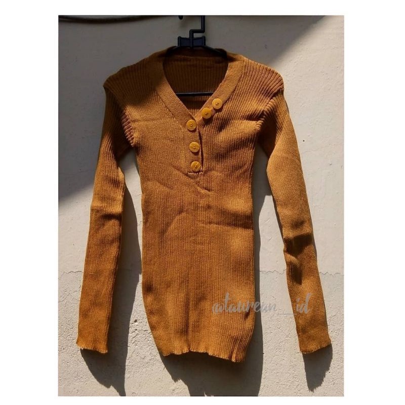 Yoana Rajut / Atasan Wanita / Baju Rajut lengan panjang
