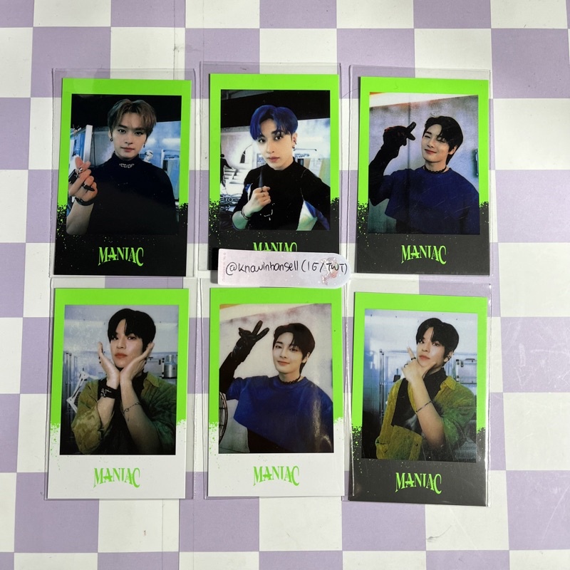 stray kids maniac md skzoo polaroid benefit photocard pc bangchan lee know seungmin i.n