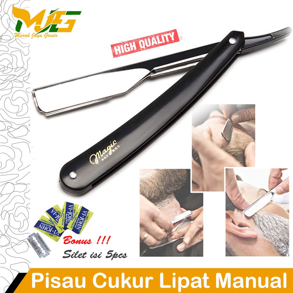 Razor Alat Cukur Kumis Cukur Janggut Pisau Manual Isi Ulang Cukuran Kerok Lipat