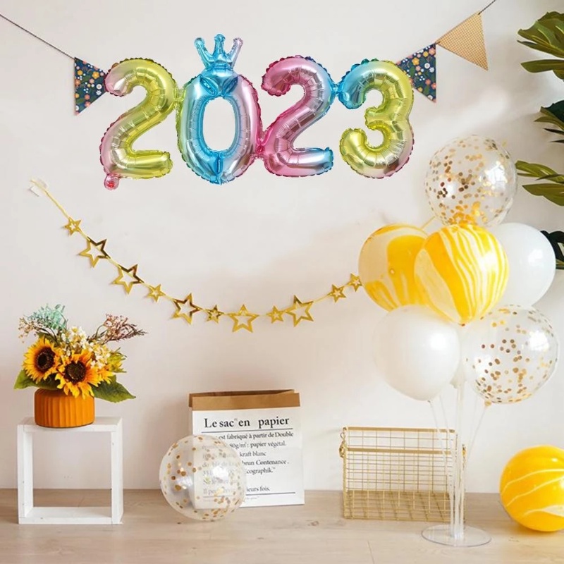2023 Balon Aluminum Foil Warna Gold Silver Untuk Dekorasi Pesta Pernikahan