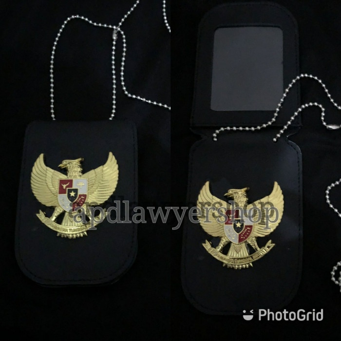 NAME TAG ID CARD DOMPET KALUNG LENCANA KTA BURUNG GARUDA RI KULIT HIGHT QUALITY TERMURAH