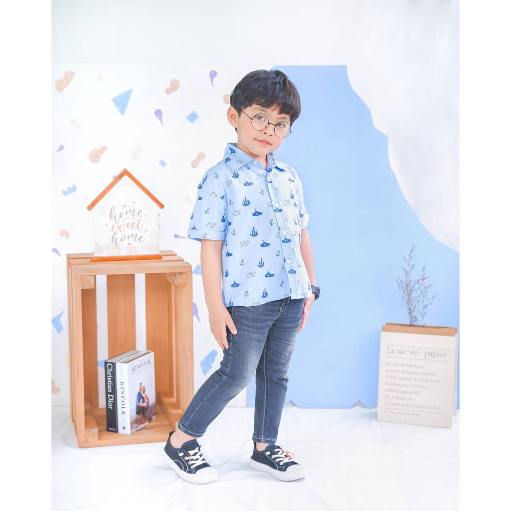 Kemeja Poplin Baby Leo by Mother Kids