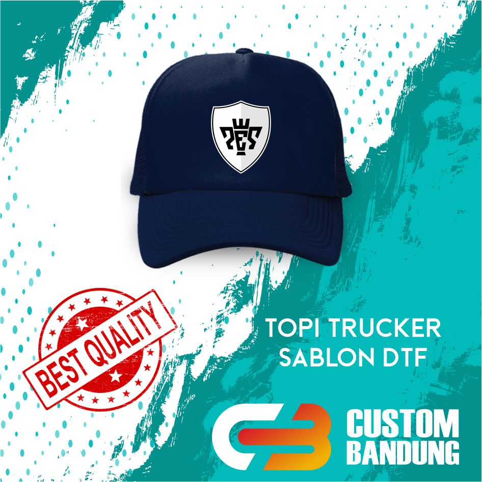 Topi Trucker PES 2 Pria Wanita Topi Jaring Aura Jala Trucker Cap Bisa Tulis Nama Bisa COD Original High Premium Quality