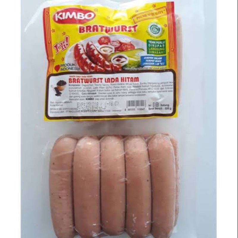 

kimbo bratwurst isi 10 lada hitam 500 gr