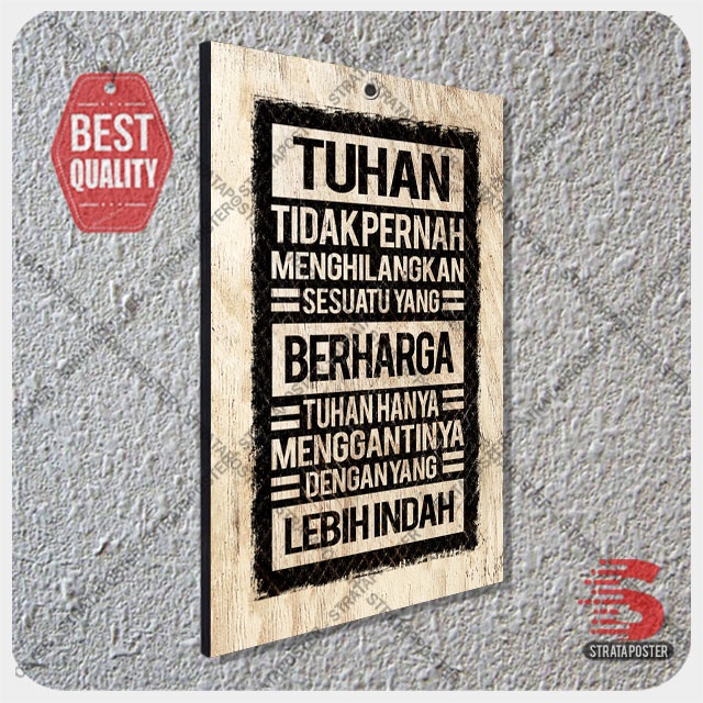 Poster kayu Pajangan dinding motivasi Dekorasi ruangan Wall decor 2030122STA