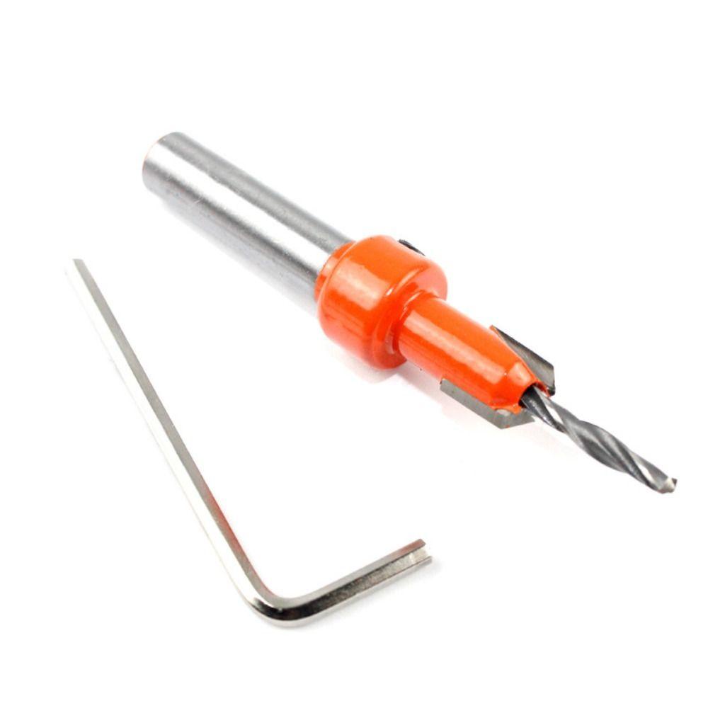 Nanas Countersink Bor Tungsten Carbide Tip Dengan Hex Key Cutter Alat Listrik Pengeboran Putaran Woodworking Chamfering