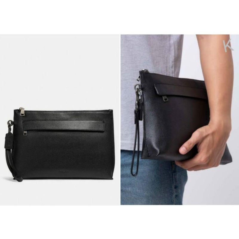 coach carryall pouch black