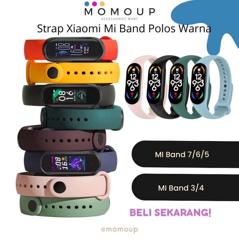 Strap Xiaomi Mi Band 7 6 5 Polos Tali Pengganti Xiaomi Mi Band Polos Mi Band 7 6 5