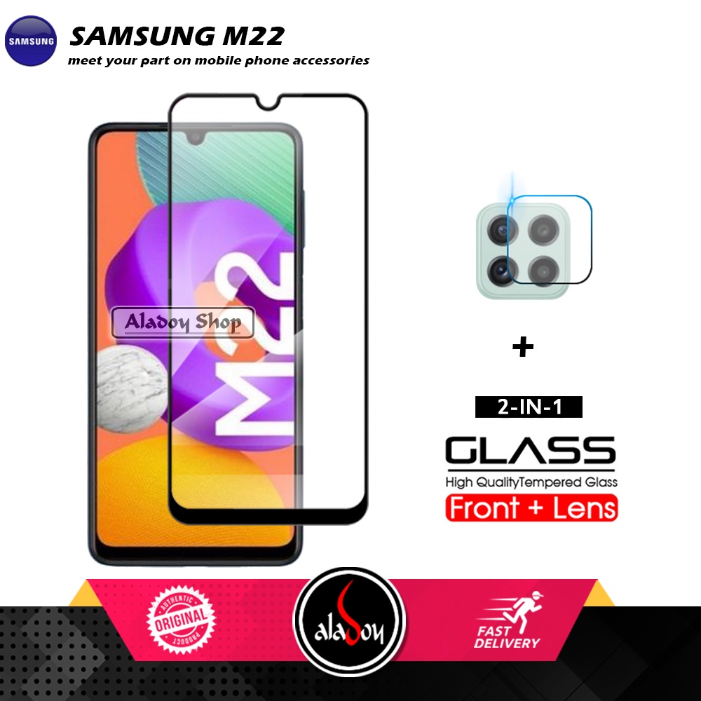 PAKET Tempered Glass Layar Samsung M22 Free Tempered Glass Camera