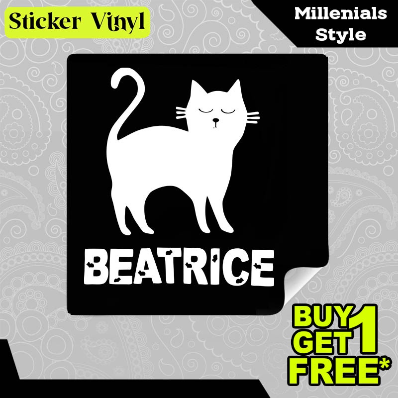 

Stiker Sticker Beatrice Cat Gambar Unik Desain Keren dan Kekinian Aesthetic Bahan Vinyl Satuan Anti Air