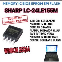 IC FLAS MEMORY SHARP LC-24LE155M LC-24LE155 IC BIOS SHARP 24 IN LC 24LE155M 24LE155