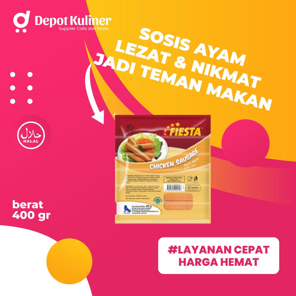 Fiesta Sosis Ayam 400 Gr - Fiesta Chichen Sausage 400 G Fiesta