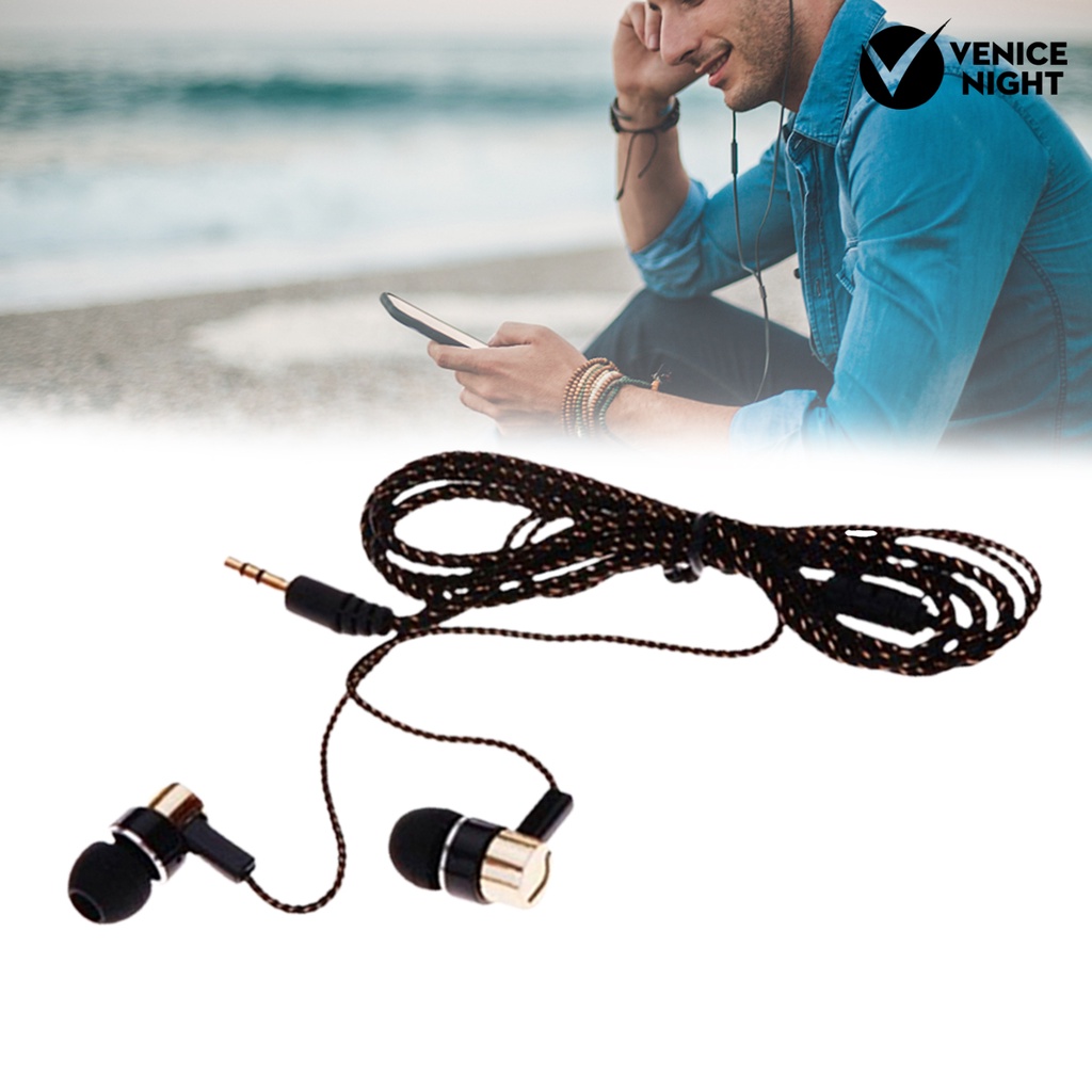 (VNEP) (Berkabel) Headset Earphone In-ear Stereo Noise Reduction Bahan TPE Jack 3.5mm Untuk Asrama