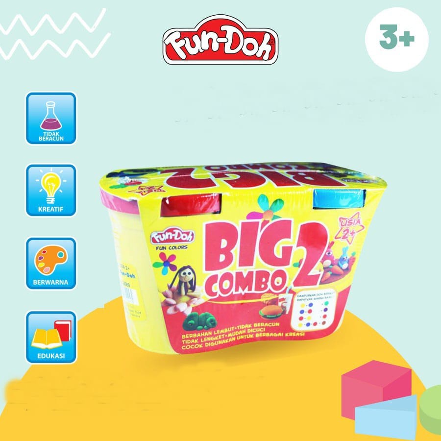 Fun Doh BIG COMBO 2 Refil- Lilin Mainan Anak FunDoh