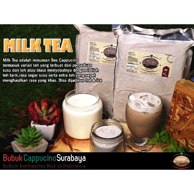 Bubuk Minuman rasa greentea, Milk Tea, Lemon Tea, Thai Tea