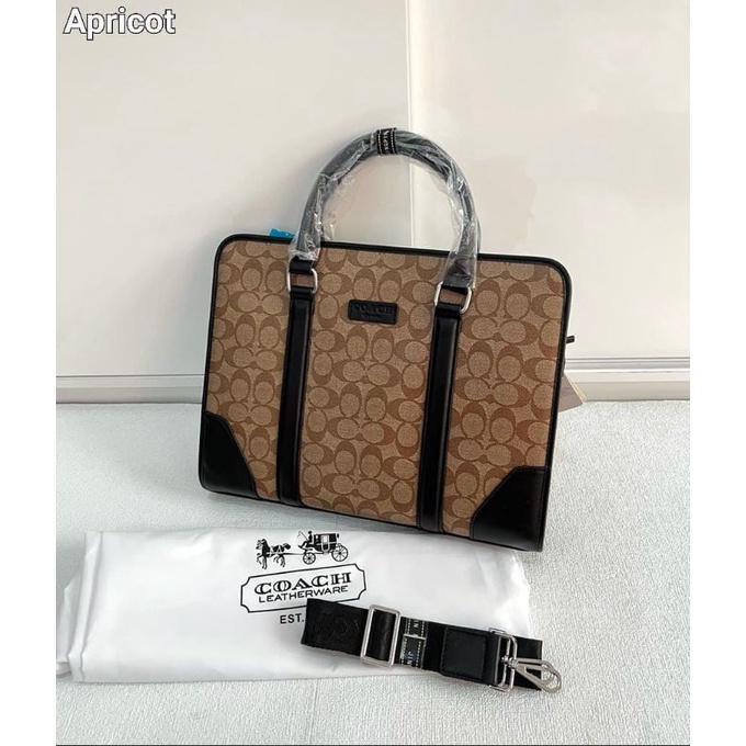 Tas Kantor Coach Signature Briefcase Tas Laptop Tas Kerja Premium Quality