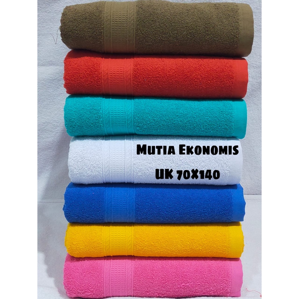 HANDUK MUTIA JUMBO POLOS UKURAN 70 X 140 CM MUDAH MENYERAP AIR