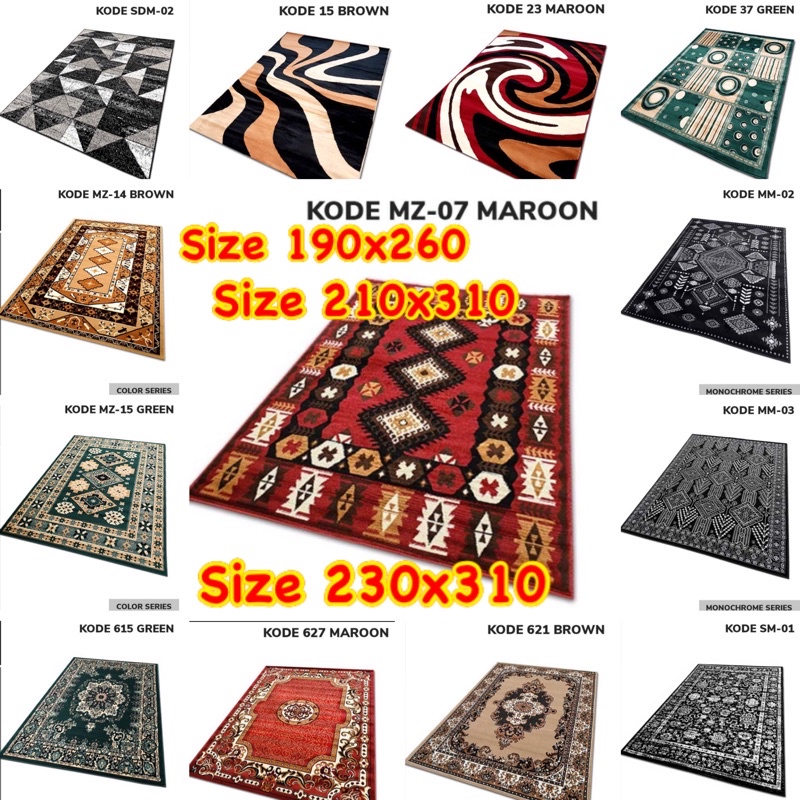 [COD] KARPET AL JEDDAH PREMIUM UK 200x260 TEBAL - KARPET LANTAI