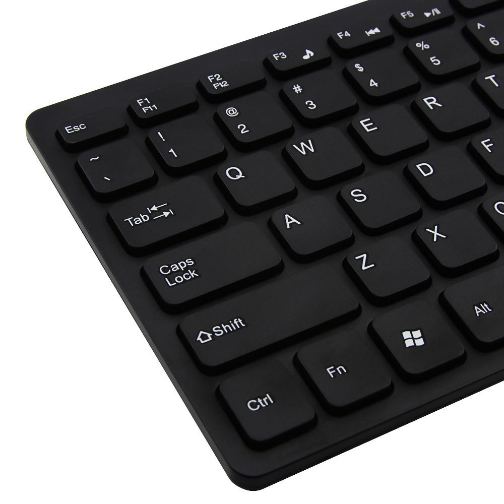 Keyboard Multimedia Kabel USB Mini 10 &quot;Ultra Tipis 78 Tombol Warna Hitam Untuk Kantor