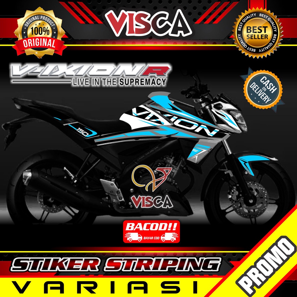 Striping Vixion R- Stiker Sticker Striping Variasi Yamaha Vixion R - Striping Hologram Vixion R Thun