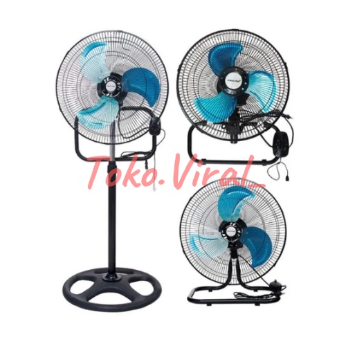 [TV] NASIONAL PLUS KIPAS ANGIN TORNADO JUMBO 18INCH 3IN 1 KIPAS DUDUK KIPAS DINDING KIPAS BERDIRI
