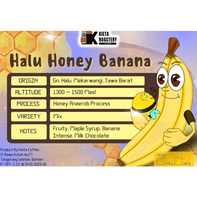 

TERBARU Biji Kopi Arabika Gunung Halu Honey Banana 200gr /KOPI RUBE/KOPI KAPAL API/KOPI SLB/KOPI PEJUANG/KOPI BUBUK